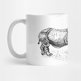 Rhinoceros staring out.... Mug